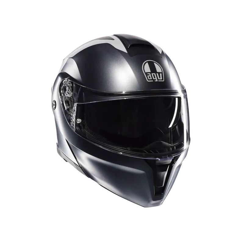 AGV Streetmodular Resia Matt Grey Silver Red 006 Laatste Versie
