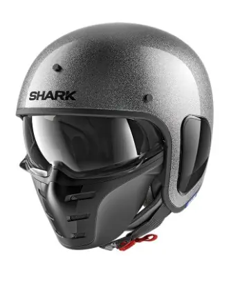 Flitsaanbieding Shark S-Drak Fibre SSX Silver Glitter