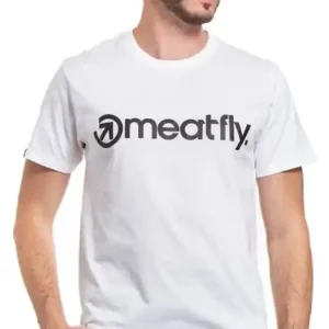 Weekendaanbieding Triko Meatfly Logo bílé