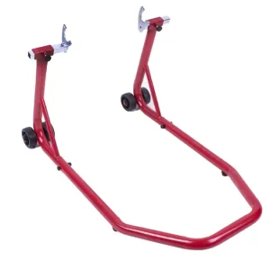 Zadní moto stojan s vidličkami pro rolny R-TECH červený - II. jakost Lage Kosten