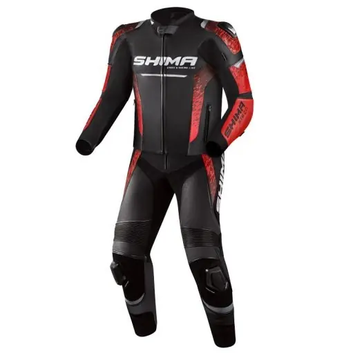 Shima STR 2.0 motoroverall zwart en rood 46 Lage Prijs