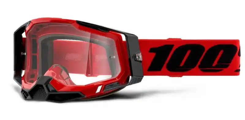 Lage Kosten Motokrosové brýle 100% RACECRAFT 2 červené (čiré plexi)