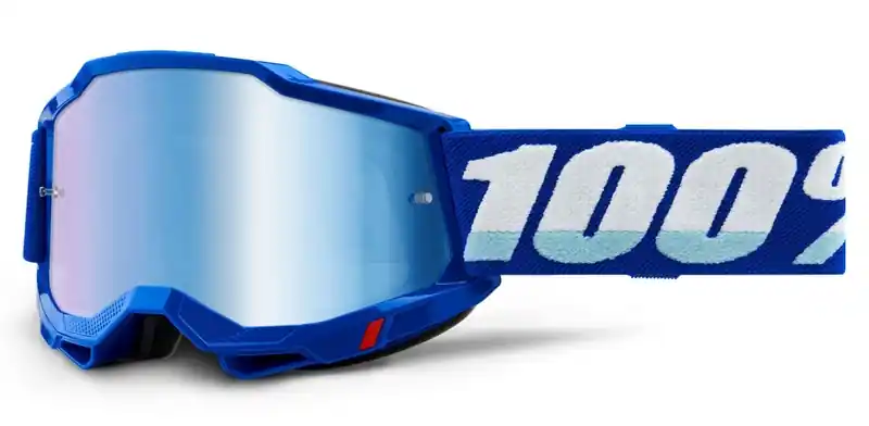 Korting Motorcrossbril 100% ACCURI 2 blauw (blauw gespiegeld plexi)