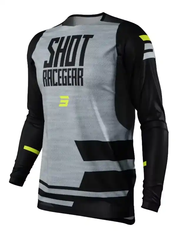 Rechtstreeks Van De Fabrikant Motokrosový dres Shot Loom šedo-černo-žlutý výprodej