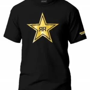 Pánské triko Shot Black star 2.0 Rockstar černé Direct Verzonden