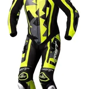 Fabrieksprijs Jednodílná kombinéza na motorku RST Pro Series Airbag černo-šedo-fluo žlutá výprodej
