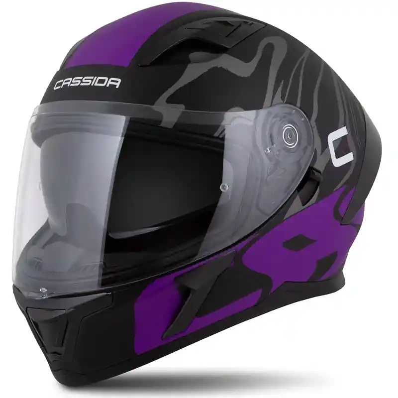 Integraalhelm Cassida Orbit Multivers mat zwart-paars-grijs-wit XS Gratis Retour