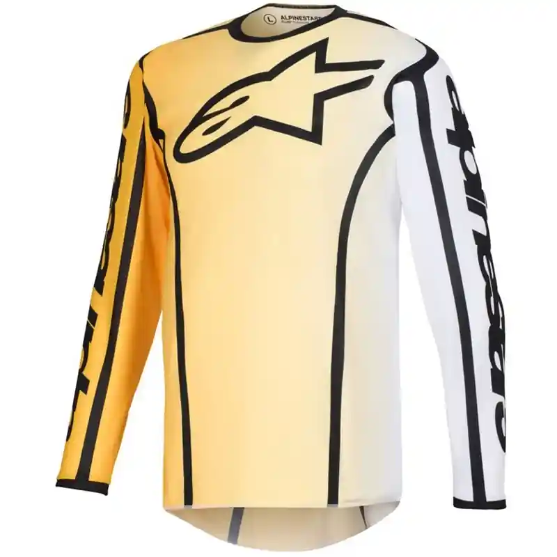 Alpinestars Fluid Apex motorcross shirt geel-zwart S Snelle Levering