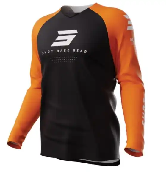 Direct Verzonden Motorcross trui Shot Raw Escape zwart-oranje uitverkoop