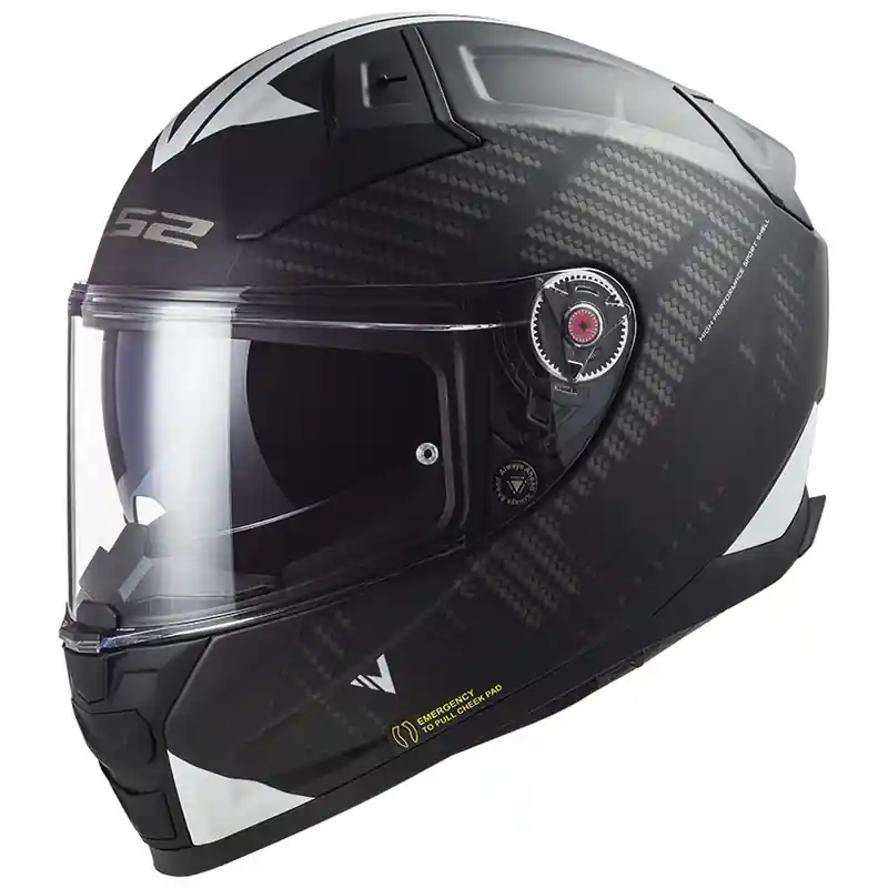 Nieuw Integraal motorhelm LS2 FF811 Vector II Splitter wit-zwart 2XS