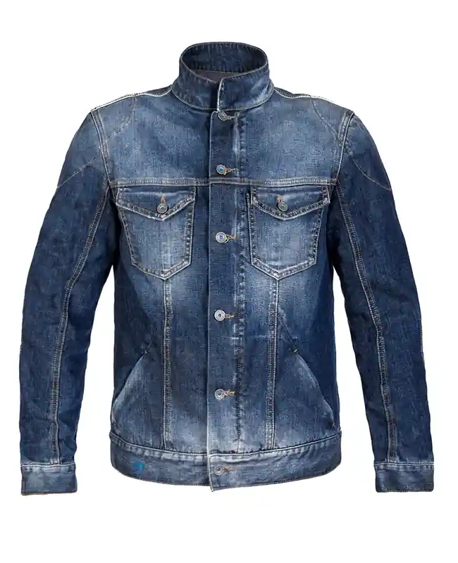 Flitsaanbieding Motorjas PMJ West blauw uitverkoop