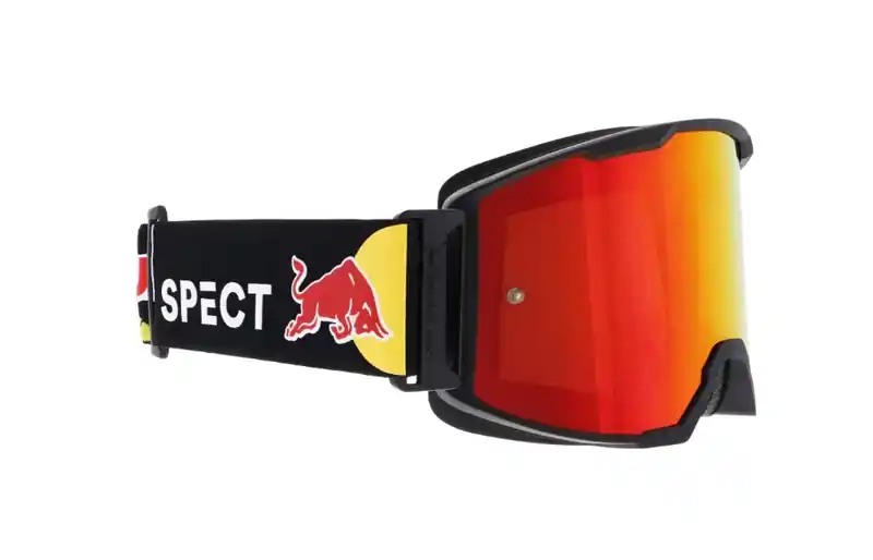 Populair Motorcrossbril Red Bull Spect STRIVE S zwart met oranje lens