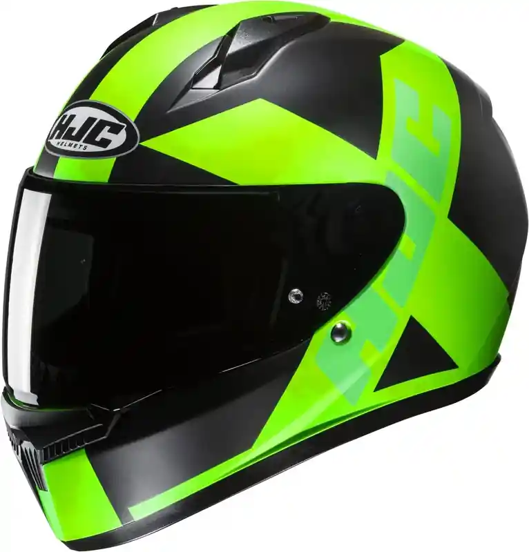 Integraalhelm HJC C10 Tez MC4HSF zwart-fluogroen Goedkoop