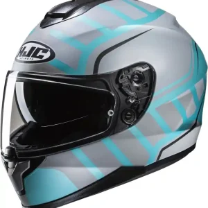 Shop Nu Integraal motorhelm HJC C70N Holt MC4SF grijs-turquoise