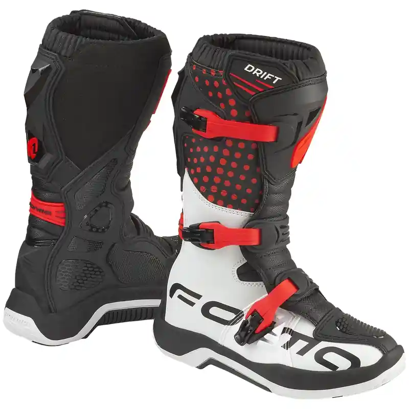 Aanbieding Kindermotorlaarzen Forma Drift zwart-rood-wit 32