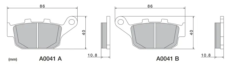 Hete Deal Remblokken NISSIN semi-metallische samenstelling 86x40x10,8 mm 2 stuks