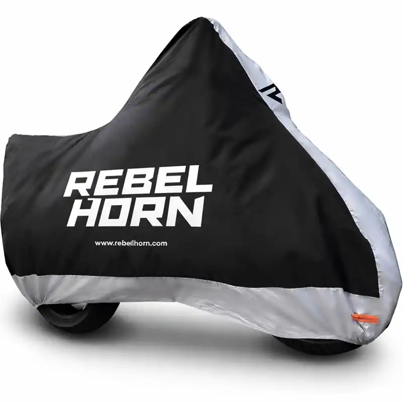 Rebelhorn Shelter motorhoes zwart-zilver S Rechtstreeks Van De Fabrikant