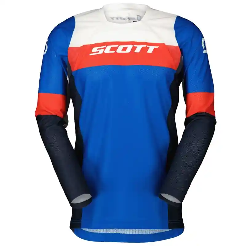 Voordeelprijs Motocrossshirt SCOTT 450 ANGLED LIGHT blauw-rood