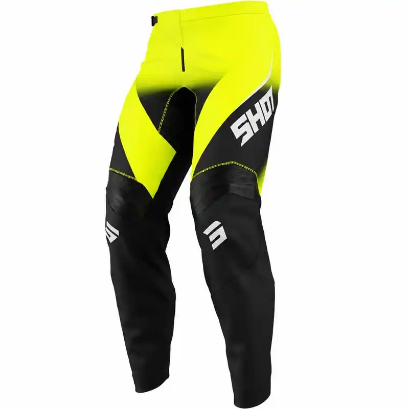 Motocrossbroek Shot Draw Clash fluorescerend geel 26 Laatste Kans