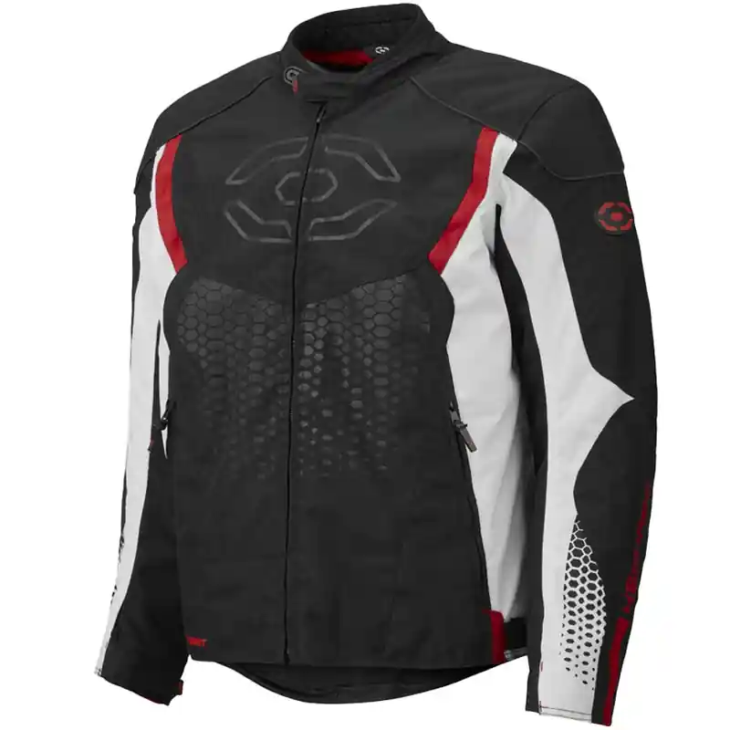 4SQUARE Sportster Dart motorjas zwart-wit-rood M Meest Verkocht