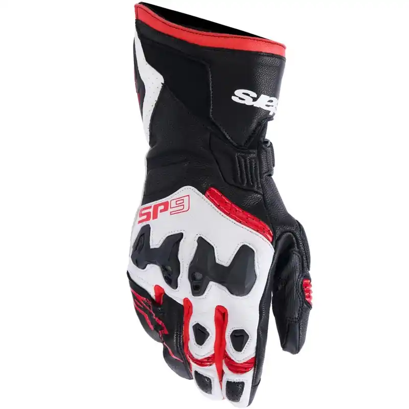 Premium Alpinestars SP-9 motorhandschoenen zwart-wit-rood S