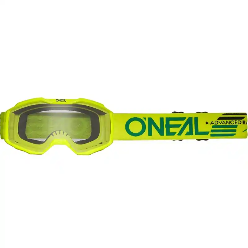 O'Neal B-10 kindermotocrossbril, effen fluorescerend geel met transparant plexiglas. Rechtstreeks Van De Fabrikant