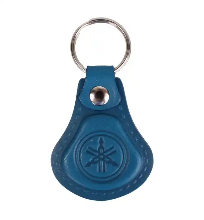 Express Levering Leren sleutelhanger Yamaha blauw