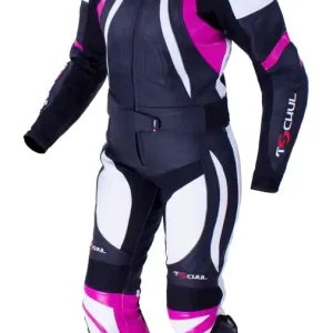 Damesjumpsuit Tschul 546 zwart-wit-roze uitverkoop Koop Vandaag