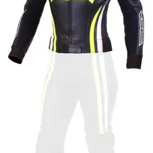 Dámská bunda na motorku RSA Virus černo-bílo-fluo žlutá výprodej Flitsaanbieding