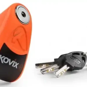 Zámek na kotoučovou brzdu s alarmem KOVIX KAL6 oranžový Gereduceerde Prijs