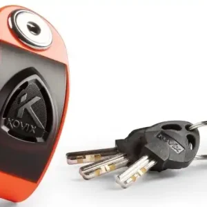Zámek na kotoučovou brzdu s alarmem KOVIX KD6 oranžový Meest Verkocht
