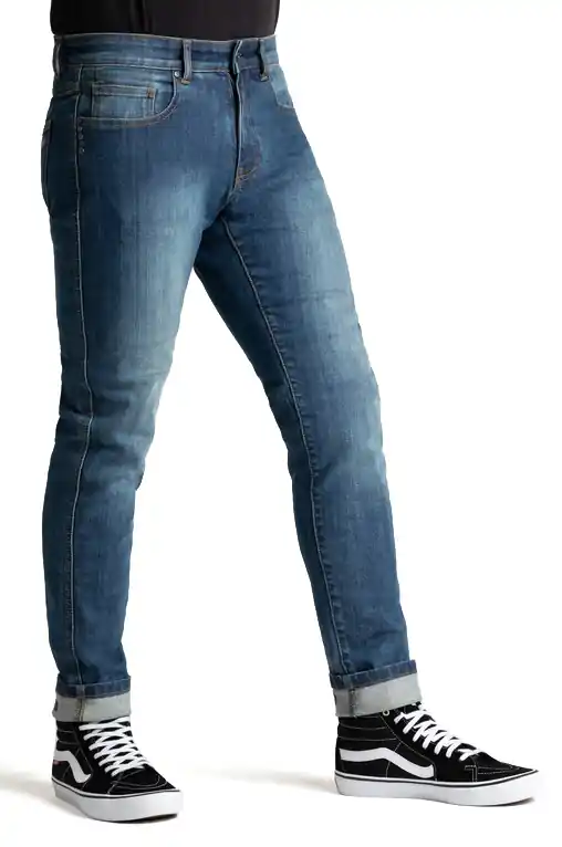 BROGER Californië blauwe motorjeans uitverkoop W28/L32-59.6 € Rechtstreeks Van De Fabrikant