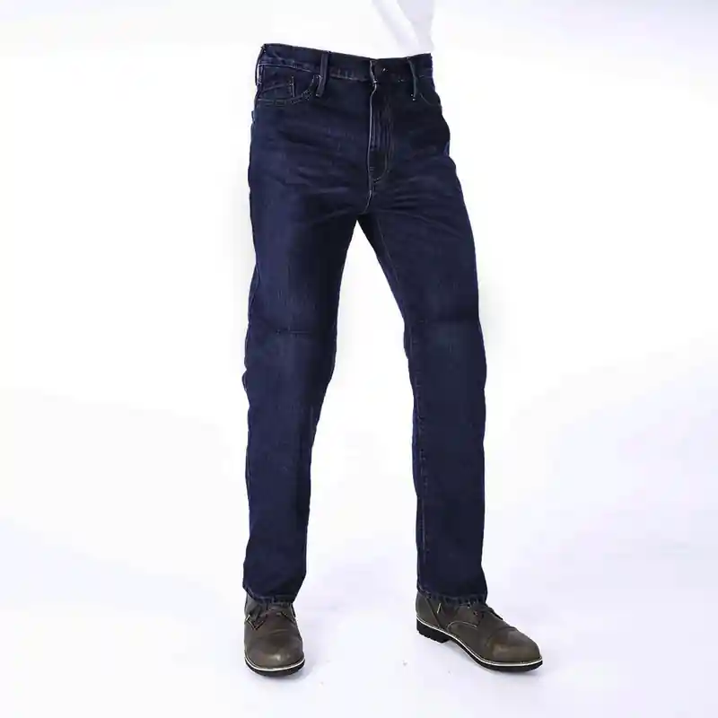 Hete Deal Prodloužené jeansy na motorku Oxford Original Approved Jeans seprané modré