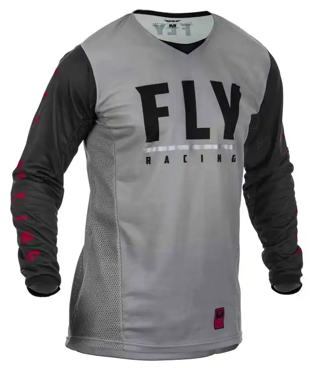 Motokrosový dres FLY Racing Patrol černo-šedý Voordeelprijs