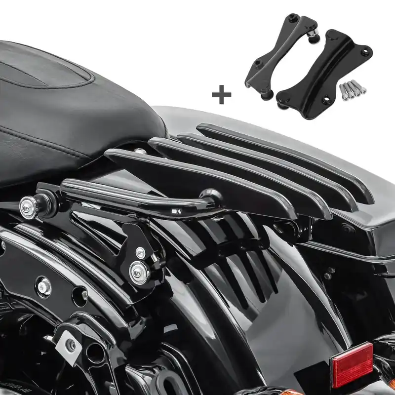 Laatste Versie Bagagerek + Montagekit passend voor Harley Davidson Touring 14-26 Craftride XB zwart