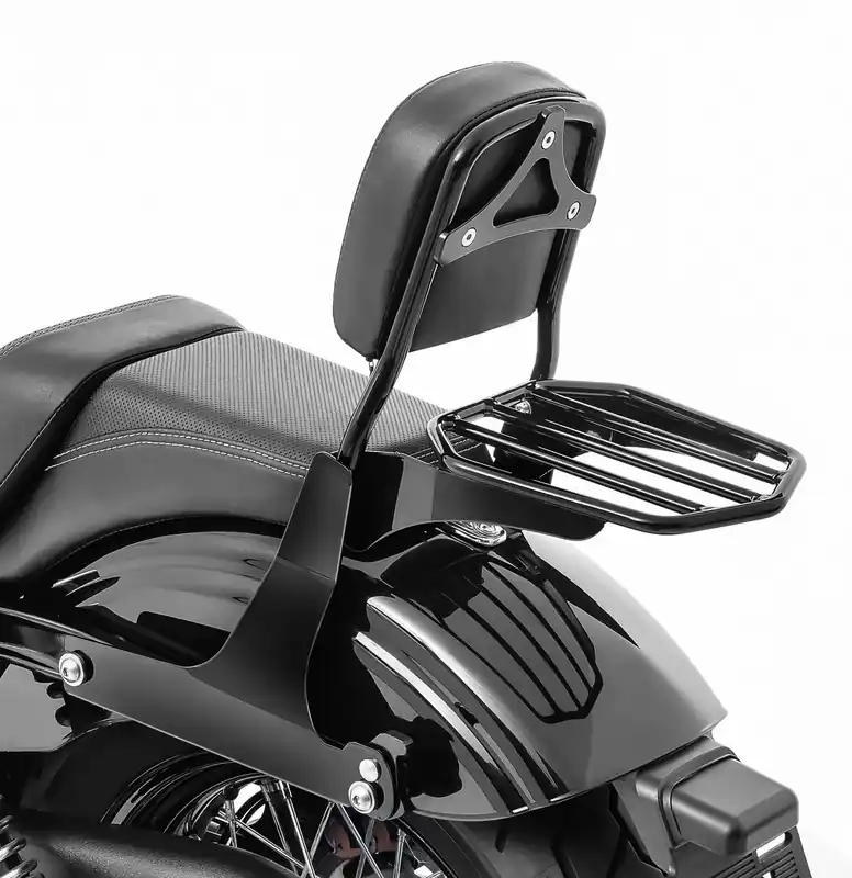 Sissybar geschikt voor Harley Davidson Dyna Modelle 06-17 met bagagerek Craftride SB9 zwart Dagaanbieding