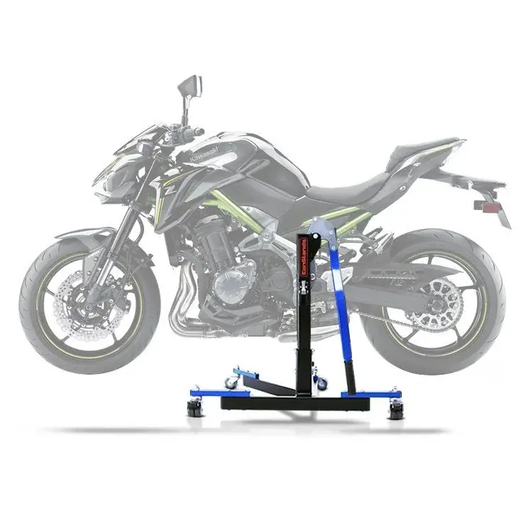 Exclusieve Aanbieding Center Paddock Stand opvouwbaar voor Kawasaki Z 900 17-25 Lift ConStands Power Flex blauw