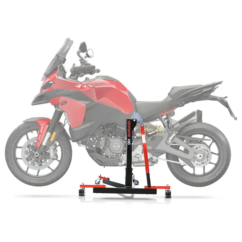 Favoriet Center Paddock Stand compatibel met Ducati Multistrada V2 / S 25-26 Lift ConStands Power-Evo rood