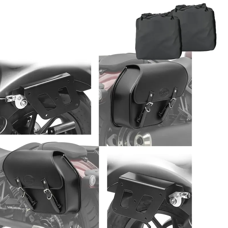 Set: Zadeltas compatibel met Honda Rebel 500 CMX 17-26 met houder afneembar links Fargo + Zadeltas compatibel met Honda Rebel 500 CMX 17-26 met houder afneembar rechts Fargo Tijdelijk Beschikbaar