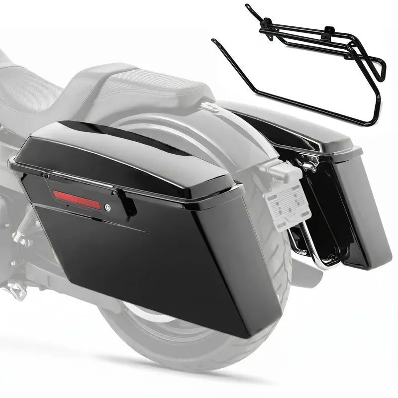 Set Zijkoffers + dragers voor Harley Davidson Dyna 08-17 Harde Zadeltassen Craftride SU11 Hoge Kwaliteit