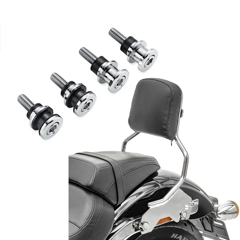 Voordeelprijs Set: Sissybar + Docking Kit passend voor Harley Davidson Sport Glide 18-25 afneembar R1 chrome