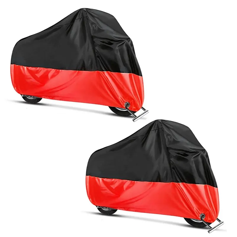 Gereduceerde Prijs 2x Motorfiets zeildoek Craftride XL Motor Hoes Outdoor in zwart-rood Discount Set