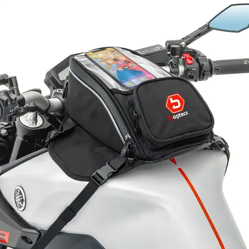 Set: Motor rugzak HX5 Achtertas waterdicht met helmhouder 45Ltr + Motorfiets tanktas MR4 met magneet en riembevestiging 9Ltr Seizoensaanbieding