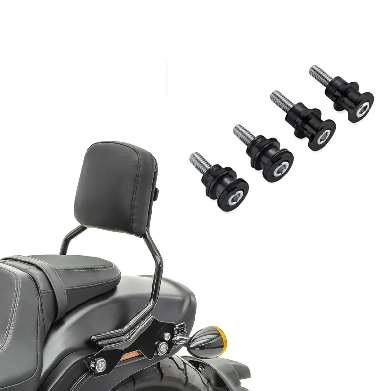 Voordeelprijs Set Sissybar passend voor Harley Davidson Fat Bob / 114 18-25 Craftride zwart met Bevestigingsset Docking