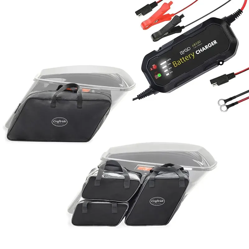 Acculader 1.500mA + kofferbinnentassen geschikt voor Harley Davidson Touring 08-26 Premium