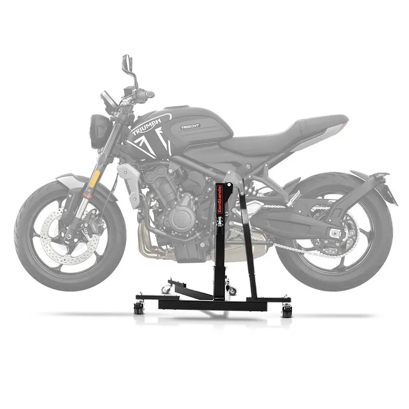 Direct Verzonden Center Paddock Stand opvouwbaar voor Triumph Trident 660 21-25 zwart Lift ConStands Power Flex