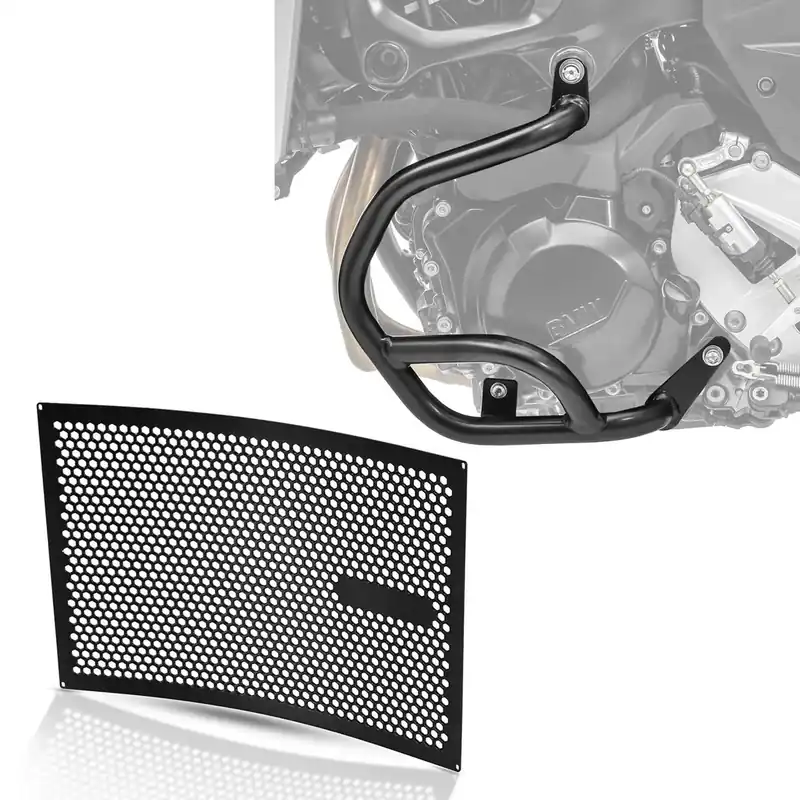 Must-Have Set: Valbeugel compatibel met BMW F 900 R / XR 20-26 crashbar BG2 Motoguard met Radiator protector KG1