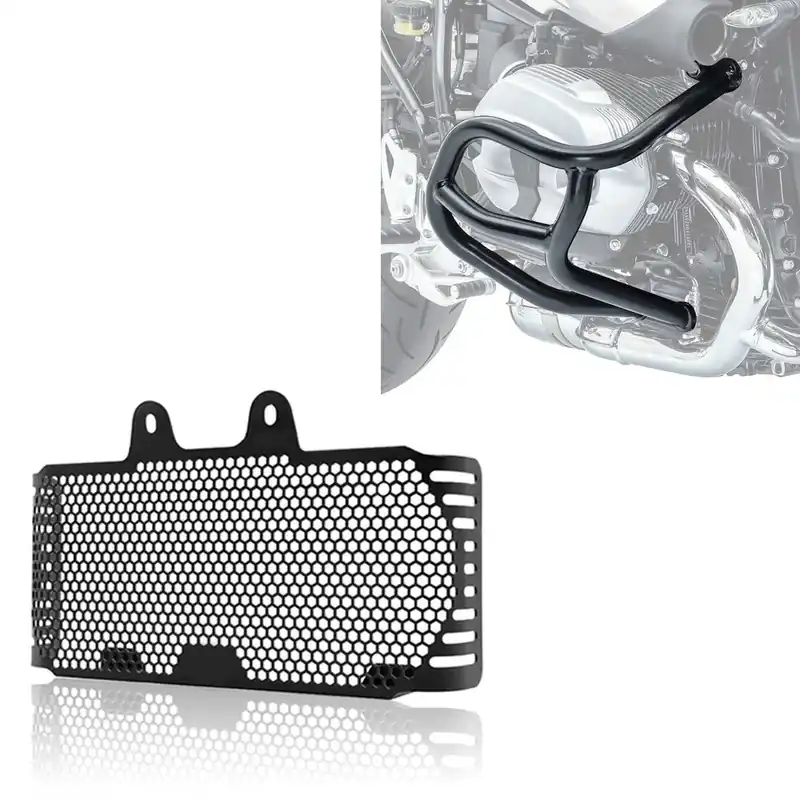 Set: Valbeugel compatibel met BMW R NineT 14-23 Motoguard Motor bescherming + Radiator protector compatibel met BMW R NineT 14-23 Zaddox KG1 zwart Koop Vandaag