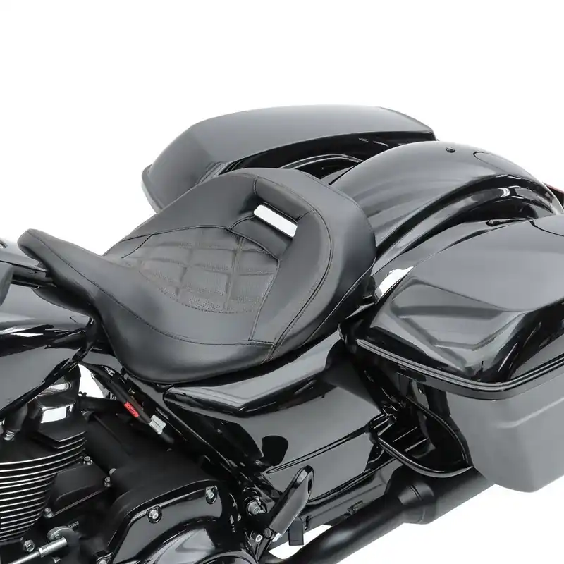 Exclusieve Aanbieding Solo zadel passend voor Harley Davidson Street Glide Special 15-23 Craftride Low Profile RH3 zwart