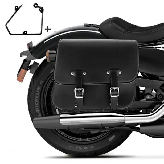 Express Levering Zadeltas met houder geschikt compatibel met chopper / custombikes 95-15 rechts Laredo 20l Craftride